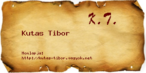 Kutas Tibor névjegykártya